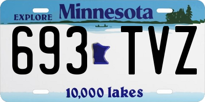 MN license plate 693TVZ