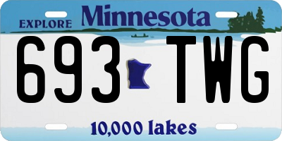 MN license plate 693TWG