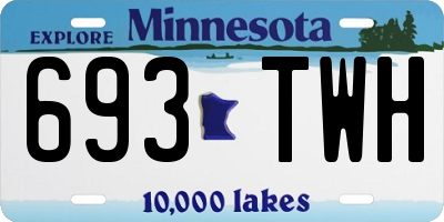 MN license plate 693TWH