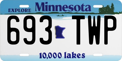 MN license plate 693TWP