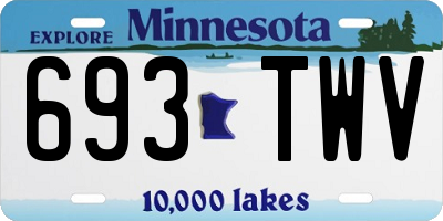 MN license plate 693TWV