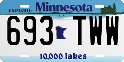 MN license plate 693TWW