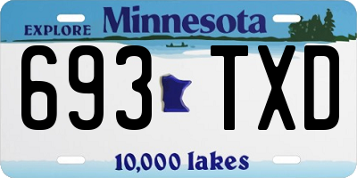 MN license plate 693TXD