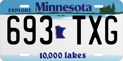 MN license plate 693TXG