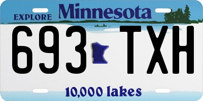 MN license plate 693TXH