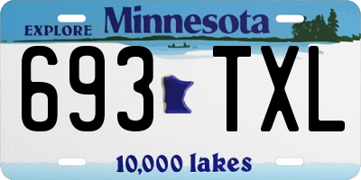 MN license plate 693TXL