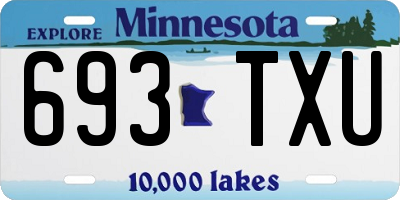 MN license plate 693TXU