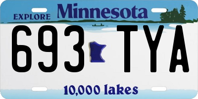 MN license plate 693TYA