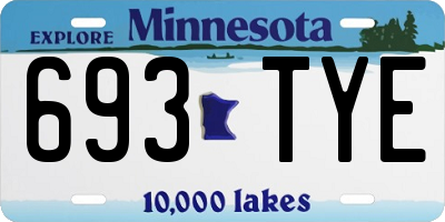 MN license plate 693TYE
