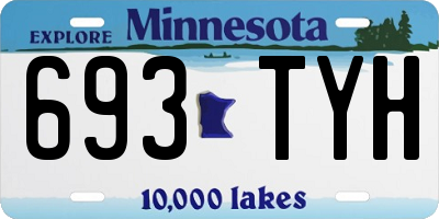 MN license plate 693TYH