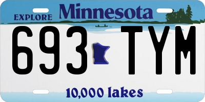 MN license plate 693TYM