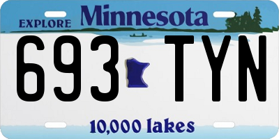 MN license plate 693TYN