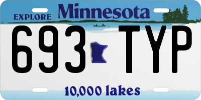 MN license plate 693TYP