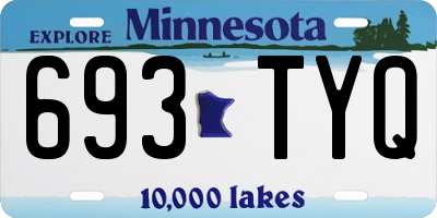 MN license plate 693TYQ
