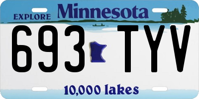 MN license plate 693TYV