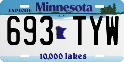 MN license plate 693TYW