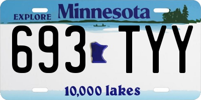 MN license plate 693TYY