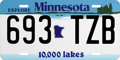 MN license plate 693TZB