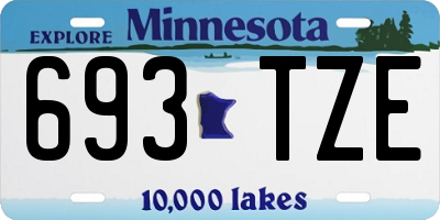 MN license plate 693TZE