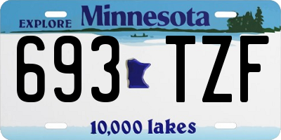 MN license plate 693TZF
