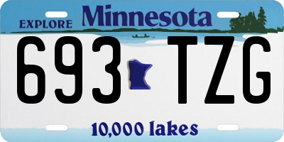 MN license plate 693TZG