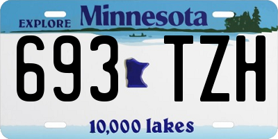 MN license plate 693TZH