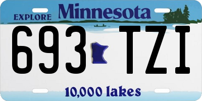 MN license plate 693TZI