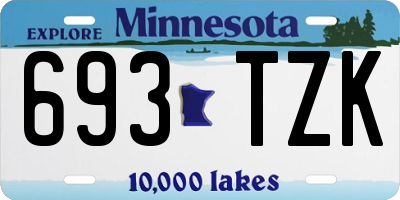 MN license plate 693TZK