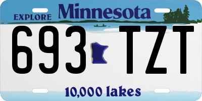 MN license plate 693TZT