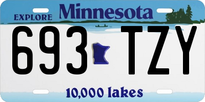 MN license plate 693TZY