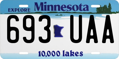 MN license plate 693UAA