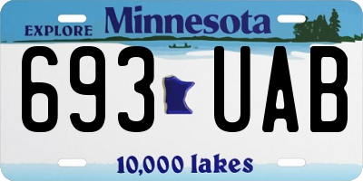 MN license plate 693UAB