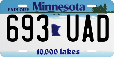 MN license plate 693UAD