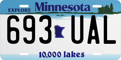 MN license plate 693UAL