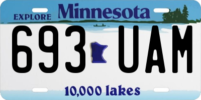 MN license plate 693UAM