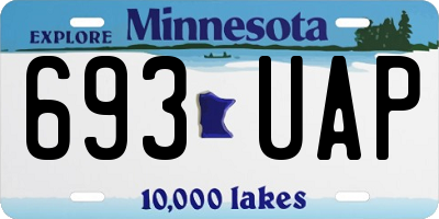 MN license plate 693UAP