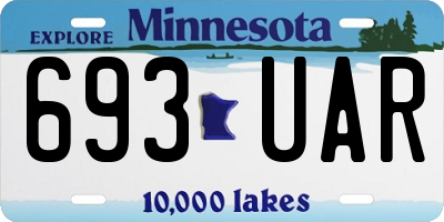 MN license plate 693UAR