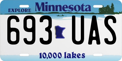 MN license plate 693UAS