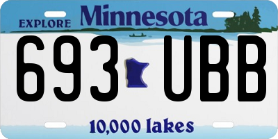 MN license plate 693UBB
