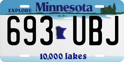 MN license plate 693UBJ