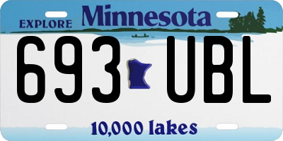 MN license plate 693UBL