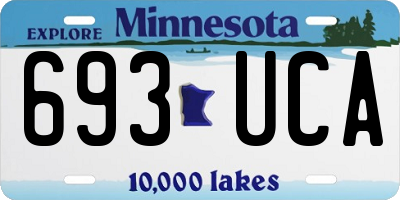 MN license plate 693UCA
