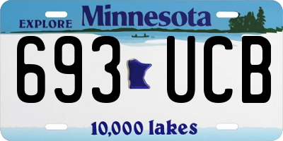 MN license plate 693UCB
