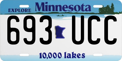 MN license plate 693UCC