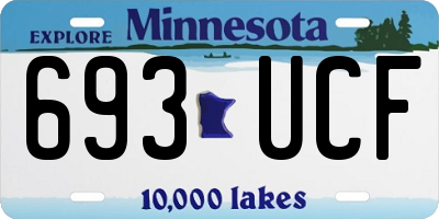 MN license plate 693UCF