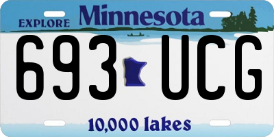 MN license plate 693UCG