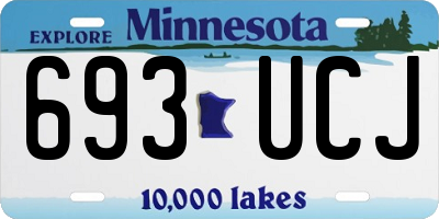 MN license plate 693UCJ