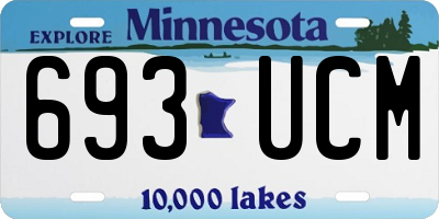MN license plate 693UCM