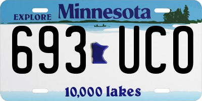 MN license plate 693UCO