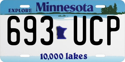 MN license plate 693UCP